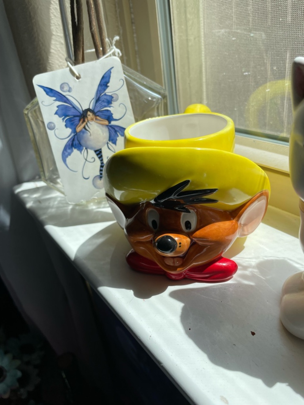 Vintage 1994 Looney Tunes Warner bros Speedy Gonzales yellow mug - Picture 4 of 16